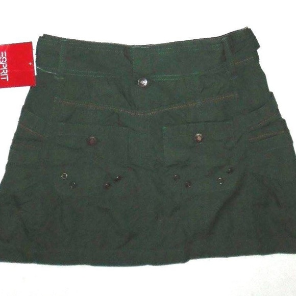 Vintage Rare Fashion 6 Pockets Belted Drawstring Bottom Edge Area Cargo Skirt - Picture 3 of 6